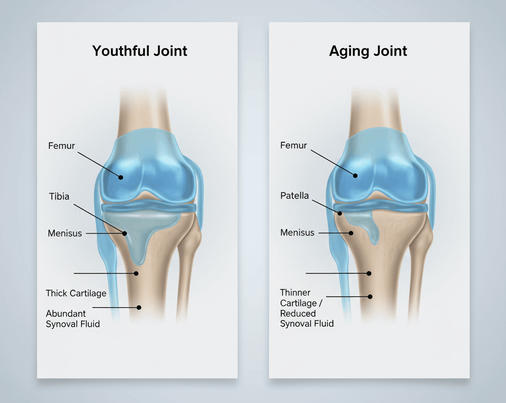 How Aging Affects Synovial Fluid and Joint Cushioning